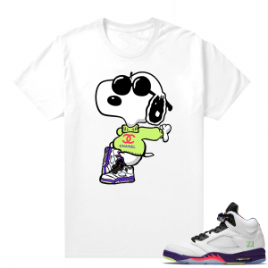 Bel-Air 5s Alternate shirts - White - Fly Snoopy