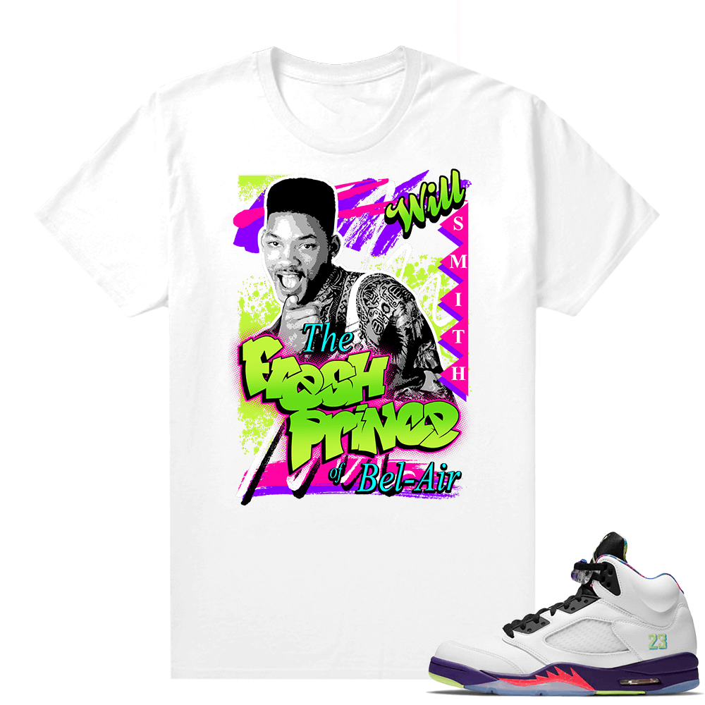 Bel-Air 5s Alternate shirts - White - Fresh Prince 90s Vintage V2