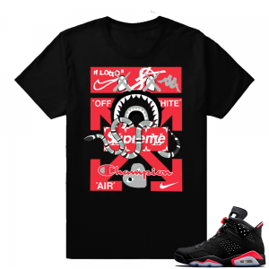 Infrared 6s shirts | Designer Mashup | Black shirt