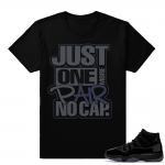 Black Jordan 11 match shirt  Just One More  Black tee