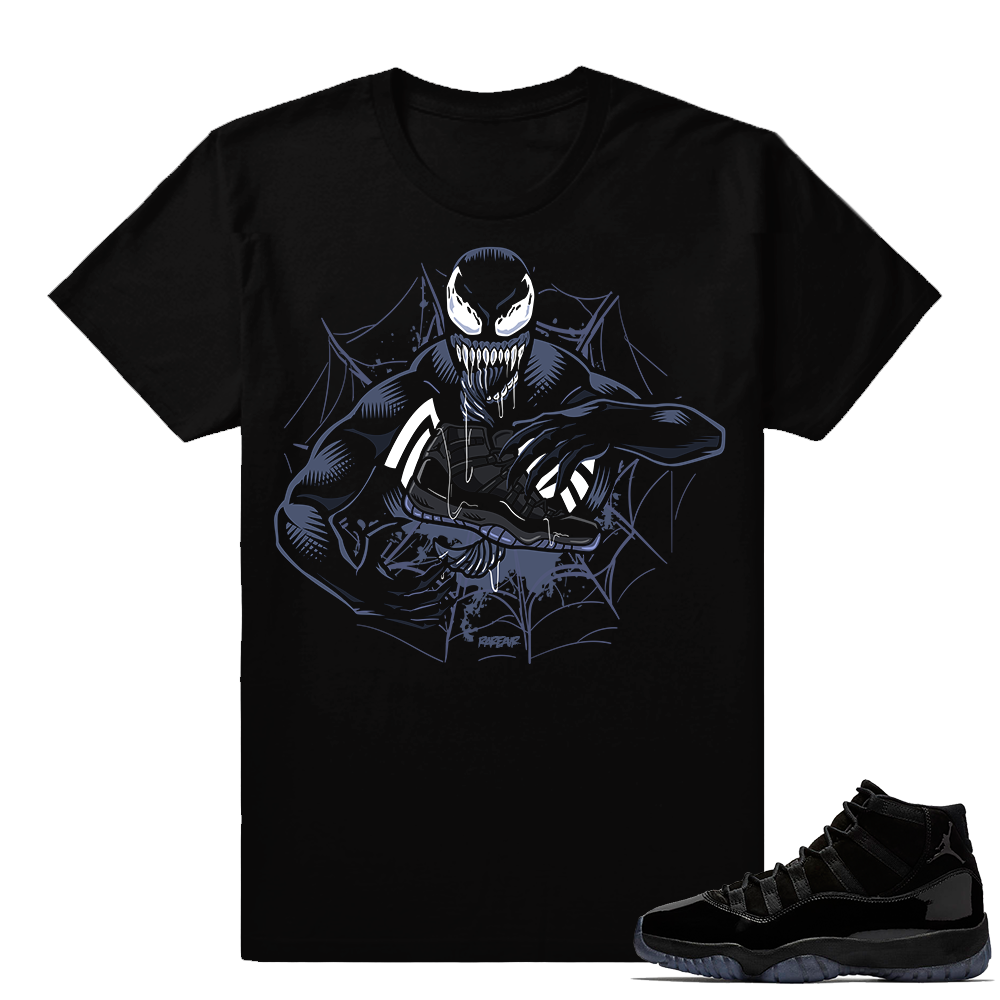 Black Jordan 11 shirt  Venom 11s Black tee