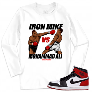 Match Jordan 1 Black Toe | Battle of Legends | White Long Sleeve Shirt