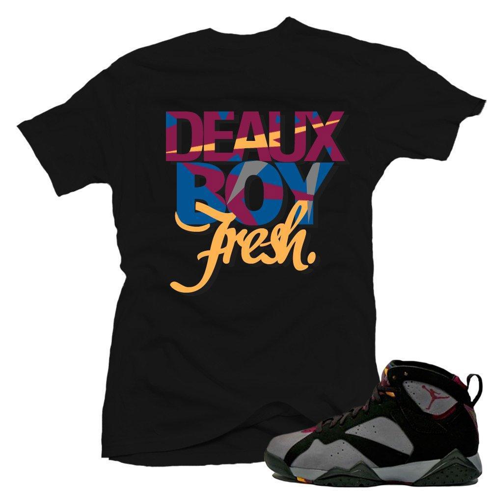 Jordan 7 Bordeaux shirts to match 'Dough Boy Fresh' Black Sneaker Tees shirt