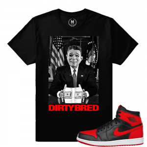 Match Banned 1s Jordan Retro | Dirty Bred | Black T shirt