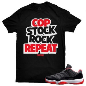 Jordan 11 Bred Low shirt to match 'The Cycle' Black Sneaker Tees