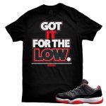 Jordan 11 Bred Low shirt to match 'The Low' Black Sneaker Tees