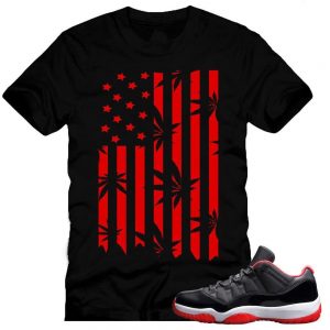 Jordan 11 Bred Low shirt to match 'Plant Life' Black Sneaker Tees