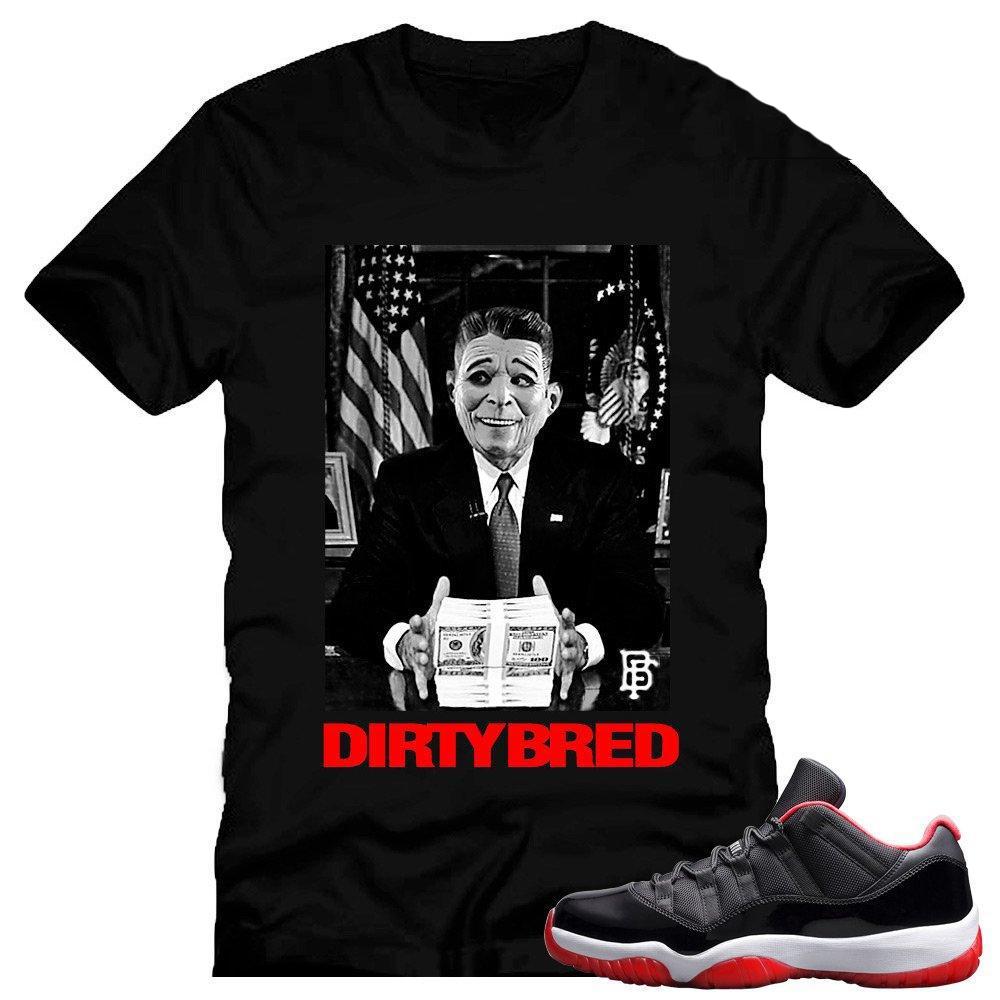 Jordan 11 Bred Low shirt to match 'Dirty Bred' Black Sneaker tees