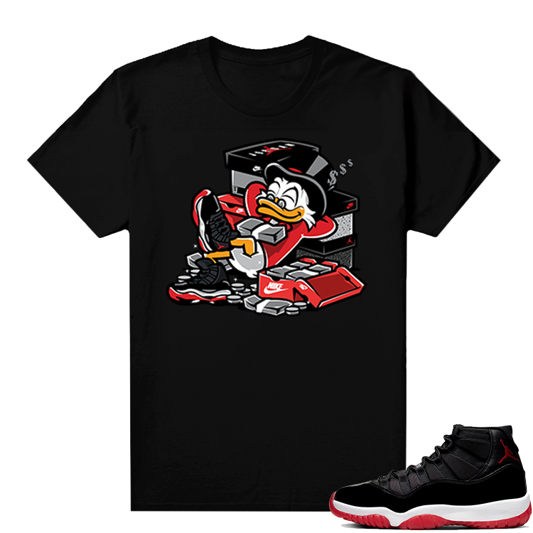 Jordan 11 Bred shirt black - Bred Up