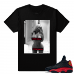 Bred 13 Jordan Retro matching 'Haters will Say' T shirt - Black