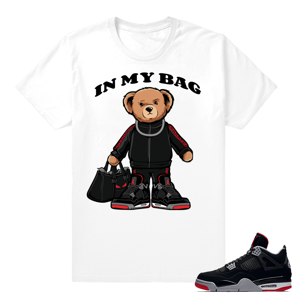 Jordan 4 Bred | In My Bag | White Shirt