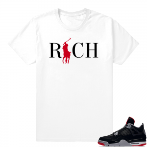 Jordan 4 Bred | Country Club Rich | White Shirt