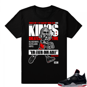 Jordan 4 Bred | MJ Bred 4 Toon | Black Shirt