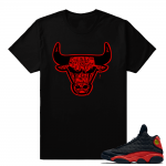 Jordan 13 Bred  'Bull Drip' T shirt - Black