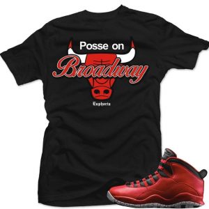 Bulls over Broadway 10s matching sneaker tees shirts |Posse sneaker Tee BLACK | Streetwear Online