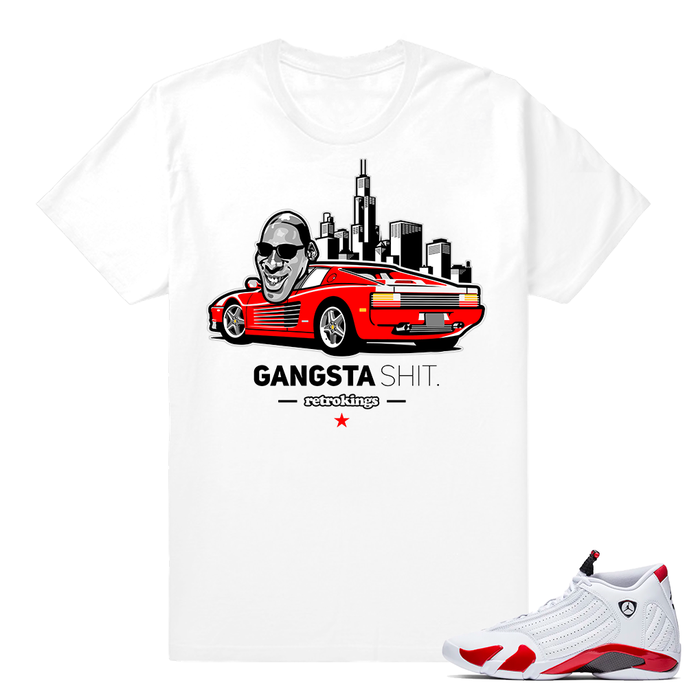 Candy Cane 14s | Gangsta Shit | White Shirt