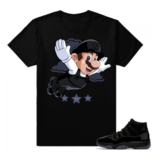 Cap and Gown 11 Jordan shirt  Mario Fly Black tee