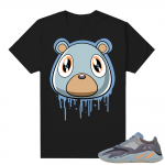 Carbon Blue Yeezy 700 | Bear Drip | Black shirt