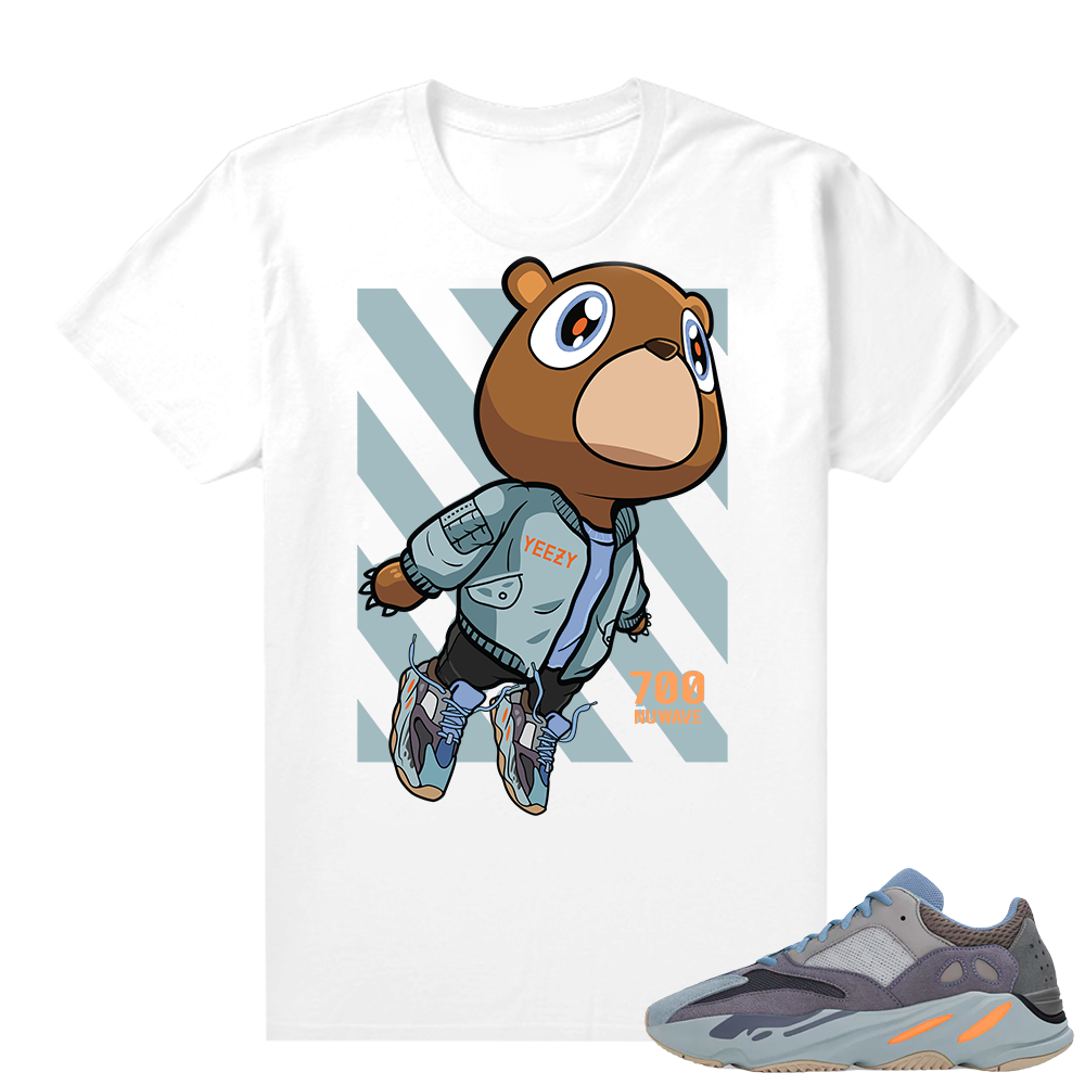 Carbon Blue Yeezy 700 | Bear Boost 700 | White shirt