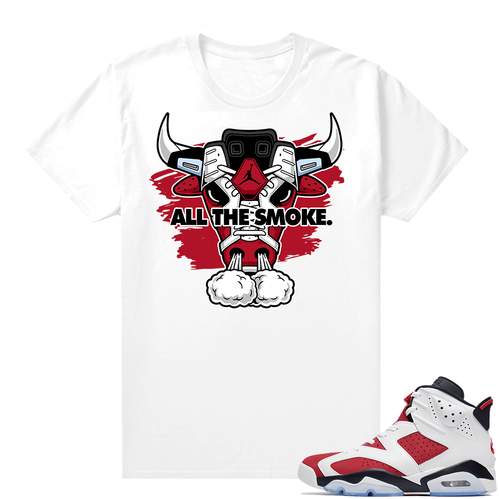 Carmine 6 Shirt Match White All the Smoke Bull