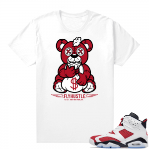 Carmine 6 T Shirt Match White Fly Hustle Bear