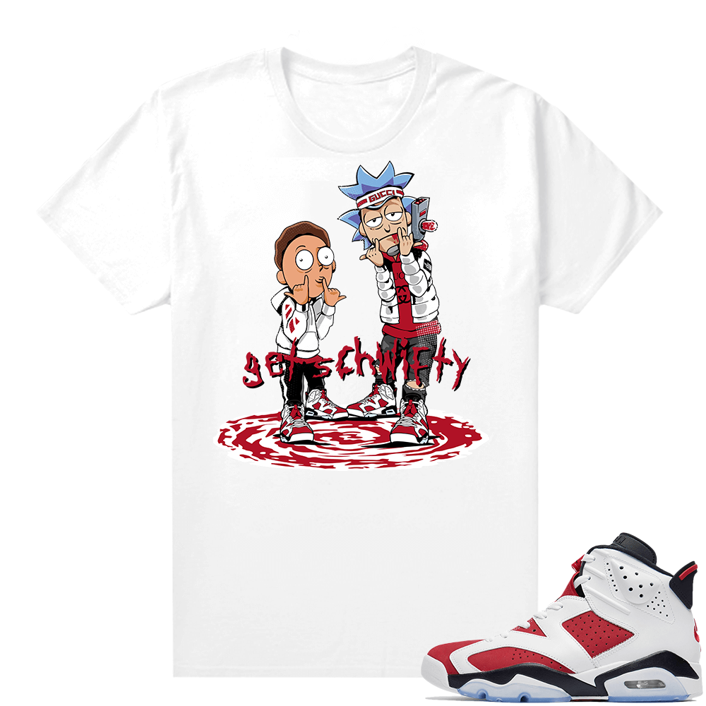 Carmine 6 shirts - White Get Schwifty