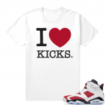 Carmine 6 shirts - White I Love Kicks