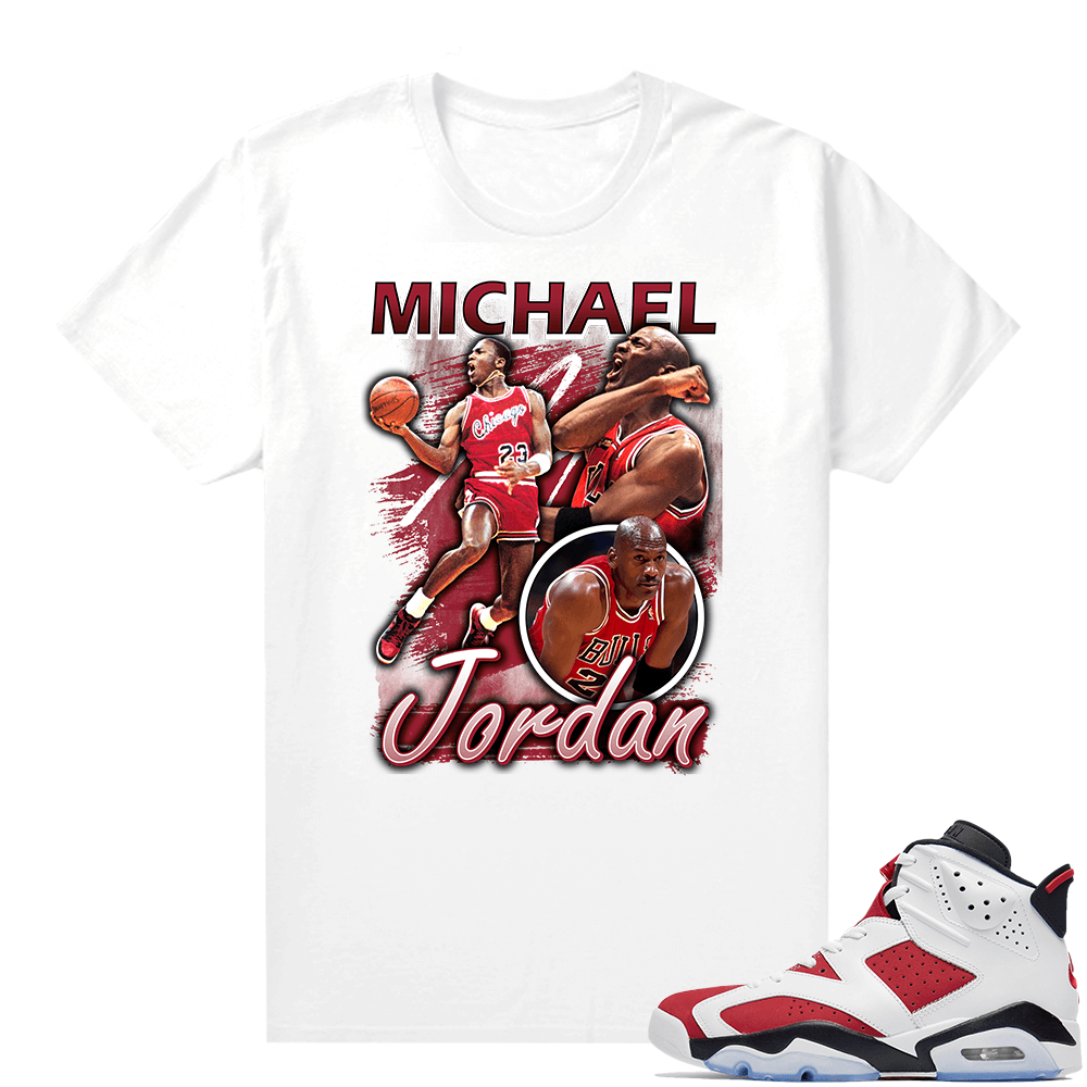 Carmine 6 shirts - White Retro MJ