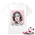 Carmine 6s | Matching Marylin Monroe LV Bandana | White T shirt