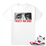 Carmine 6s | Matching Trust No One | White T shirt