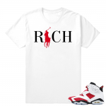 Carmine 6s | Matching Country Club Rich | White T shirt