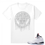 Cement 5 Jordan - Medusa matching t shirt - White