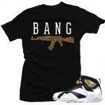 Jordan 7 Champagne shirts to match 'AK Roses' Black Sneaker Tees shirt