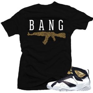 Jordan 7 Champagne shirts to match 'AK Roses' Black Sneaker Tees shirt