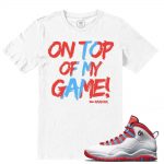 Match Chicago Flag 10 Jordan Retros |Top of My Game| White T shirt