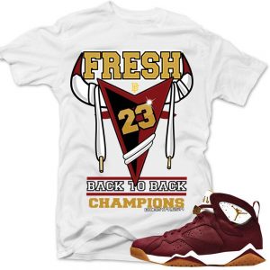 Jordan 7 Cigar shirts to match 'Champions' White Sneaker Tees shirt