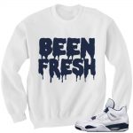 Columbia 4s Matching Sneaker Tees Shirts|Sneaker Tees Shirt 'Been Fresh' in WHITE CREWNECK