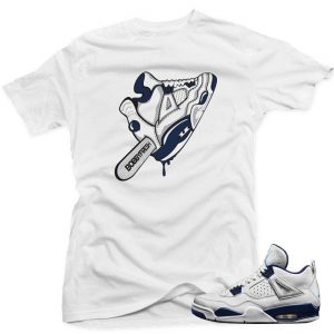 Columbia 4s Matching Sneaker Tees Shirts|Ice Cream Sneaker Tees Shirt White