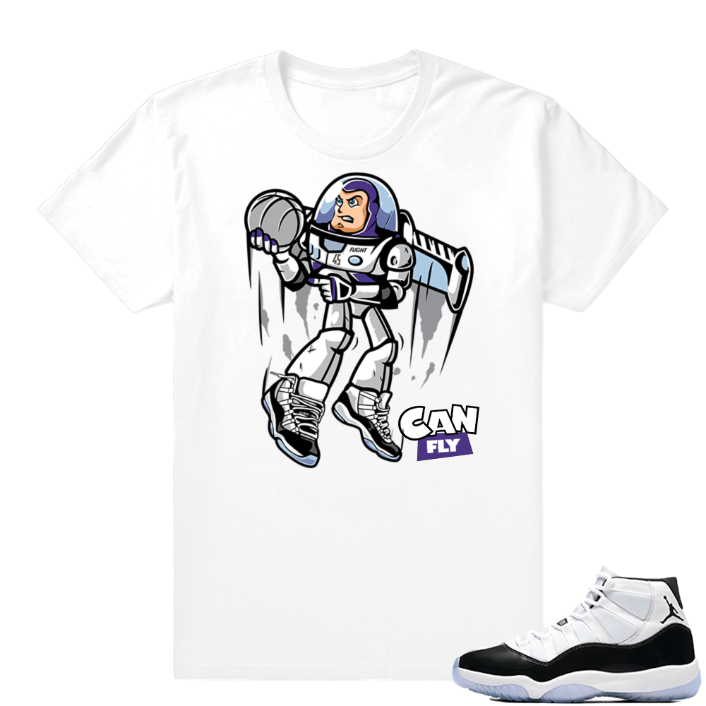 Concord 11 Jordan | Can Fly | White shirt