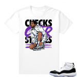 Concord 11 Jordan | Checks Over Stripes | White shirt