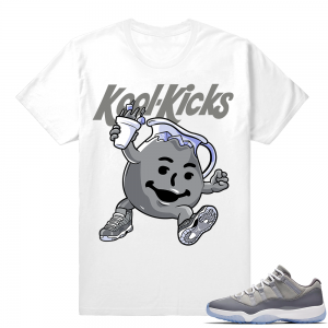 Cool Grey 11 low Shirts  Kool Kicks White tee