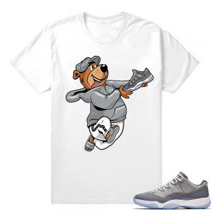 Cool Grey 11 shirts  Yogi Hyped  White tee