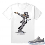 Cool Grey Jordans match Shirt  Dabin MJ  White tee