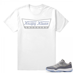 Cool Grey XI Jordan Retro Shirt  Krispy Klean  White tee