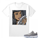 Cool Grey shirt matching Jordan Retro 11  Shoe Fetish  White tee