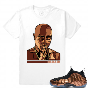 Match Copper Foams | Tupac Praying Hands | White T shirt