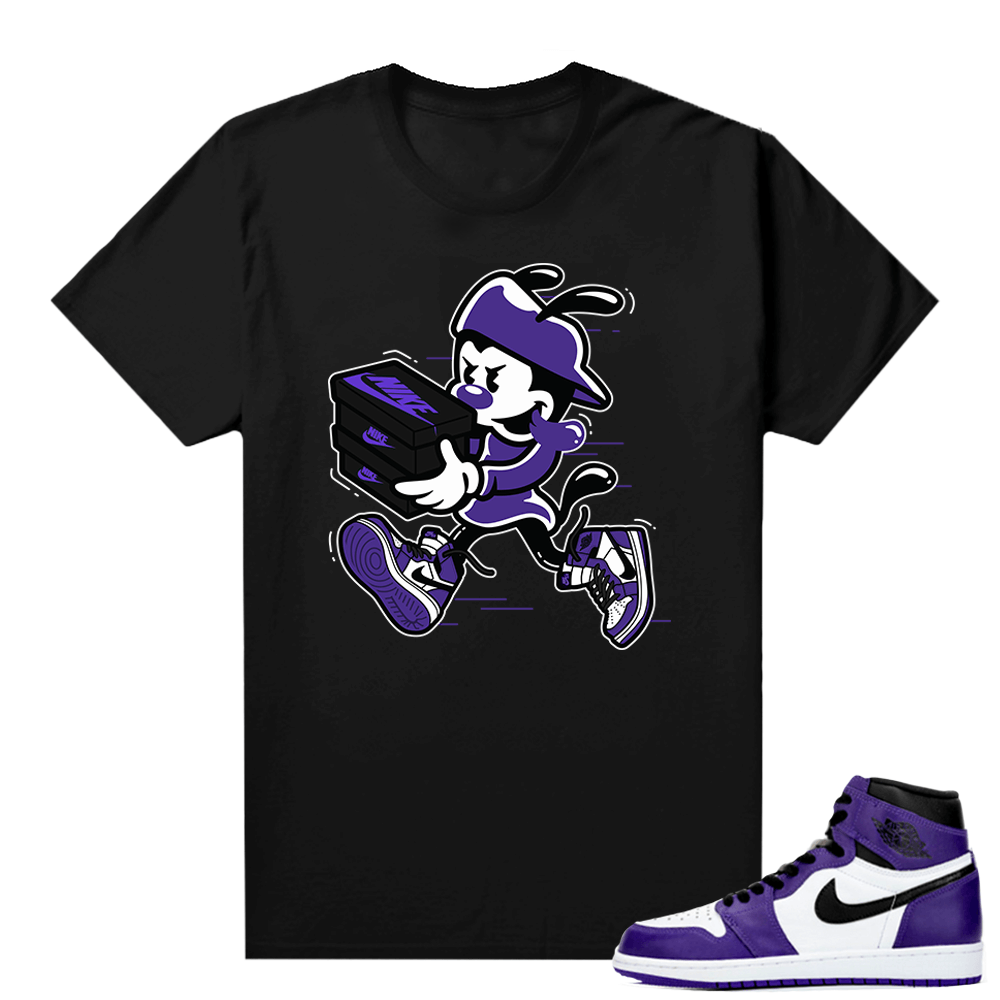 Court Purple 1s 2-0 matching shirt - Black - Double up