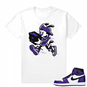 Court Purple 1s 2.0 Sneaker shirt - White - Double Up