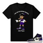 Court Purple Jordan 1s shirt | Pinocchio Sneakerhead | Black shirt