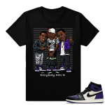 Court Purple Jordan retro 1 shirt | Everybody Eats B | Black shirt